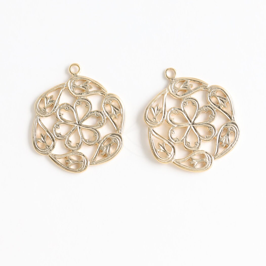 3673014 / Spinning Round / 16k Matt Gold Plated Brass
