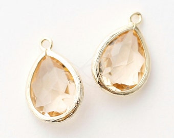 アクセサリー ggg 1062041 / Crystal / 16k Gold Plated Brass Framed Glass