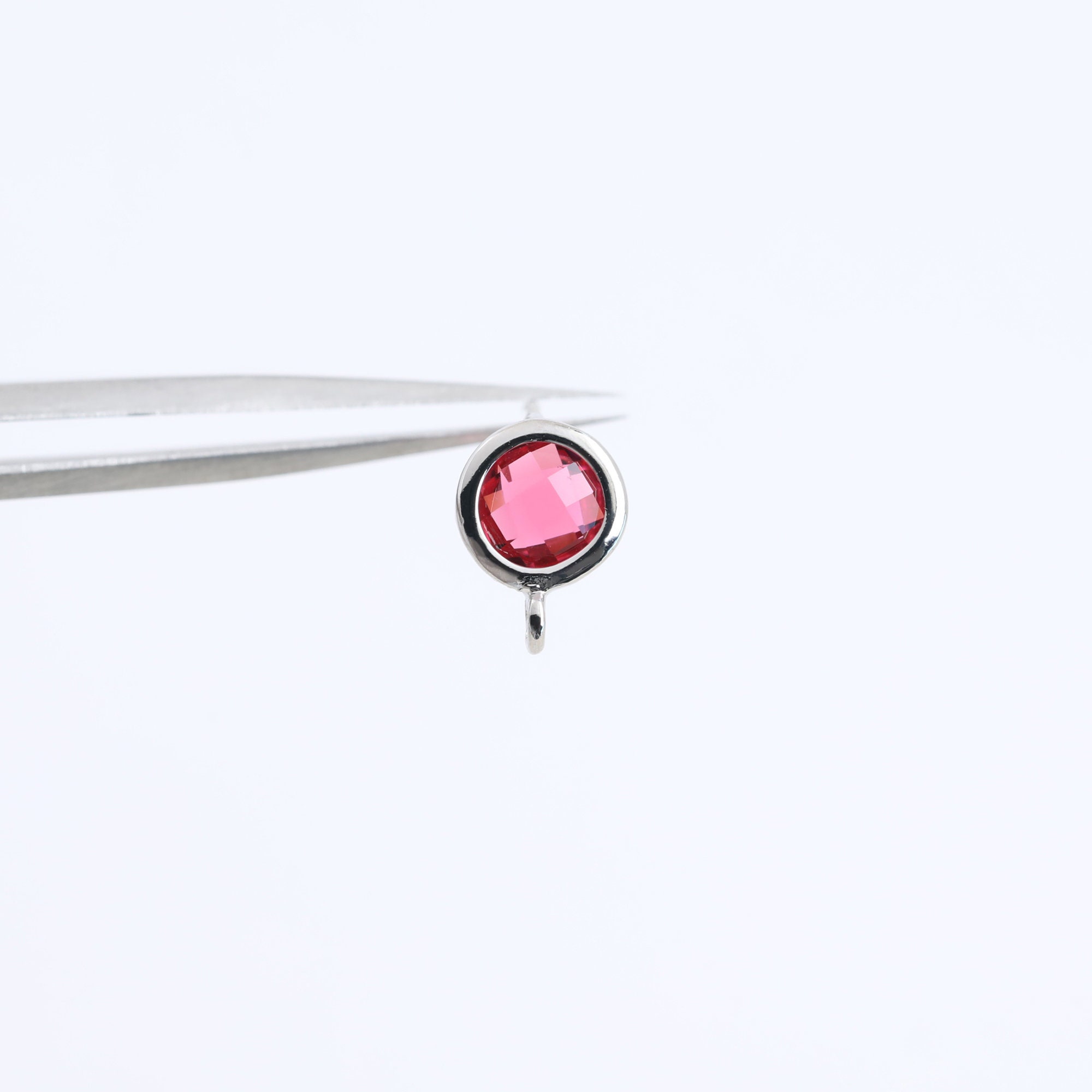 Jewelry Best Seller Sterling Silver Rhodium-plated & Glass Filled Ruby Circle Pendant Jewelry Best Seller Sterling Silver Rhodium-plated & Glass Filled Ruby Circle Pendant