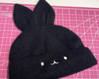 Black Bunny Beanie