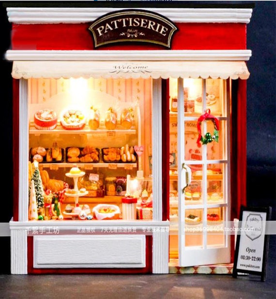 Progetto fai da te Handcraft in miniatura casa di bambole in legno La mia pattiserie a Parigi