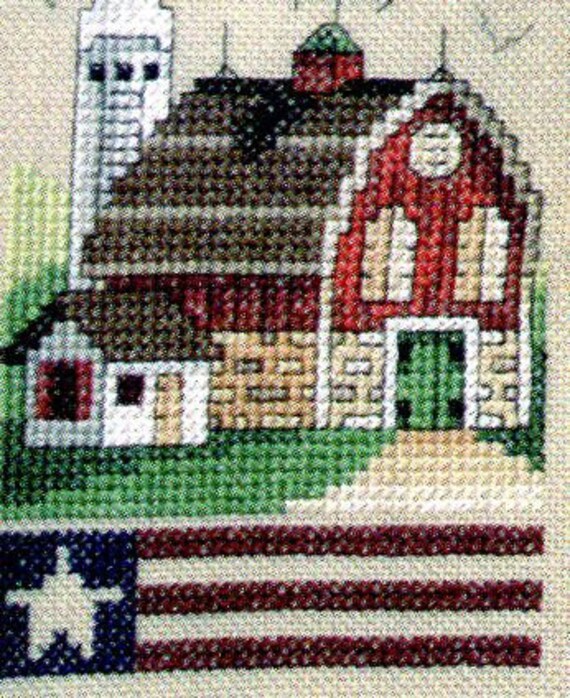 Stoney Creek Collection Patriotic Farmland Counted Cross Stitch Pattern Book 317 Charted Design Needlework Usa Canada