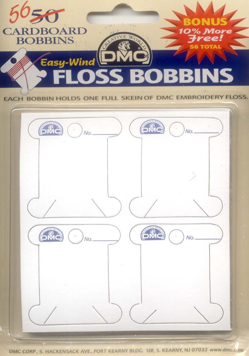 DMC Easy Wind Floss Cardboard Bobbins For Counted Cross Stitch Etsy