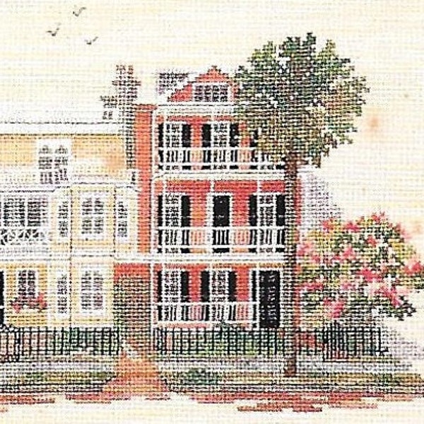 Barbara and Cheryl Verandas of South Battery Counted Cross Stitch Pattern Charted Design Needlework Charleston SC Stately Homes