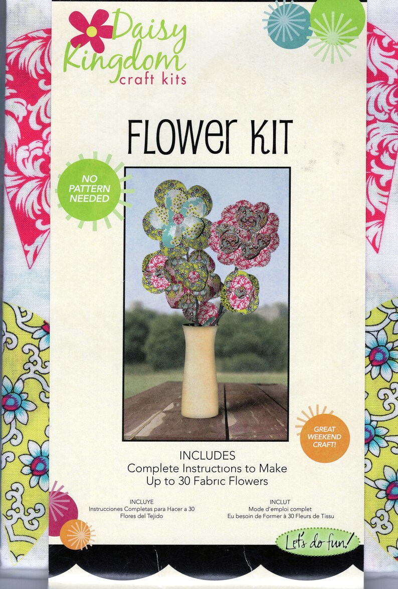 Daisy Kingdom Craft Kits Flower Kit Diy Gift Idea 30 Fabric Flowers No Pattern Needed New In Package 100 Percent Cotton Rare Out Of Print Paper Party Kids Kids Crafts Minyamarket Com