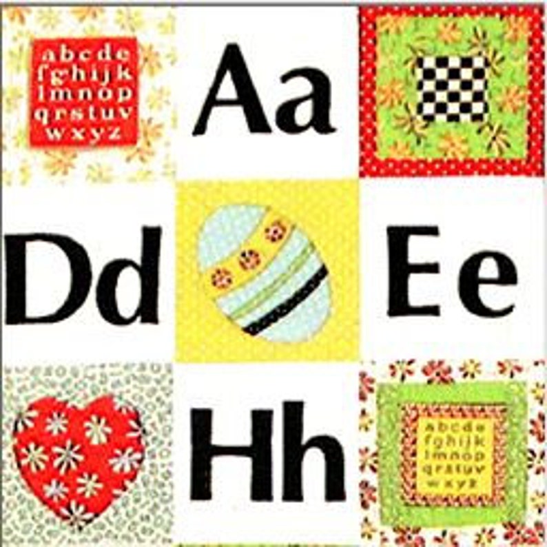 American Jane Patterns Alphablocks Quilt Sandy Klop Easy Block Quilt Pattern Letters and Numbers I Spy Quilt 8.5 Inch Squares Chart Pack