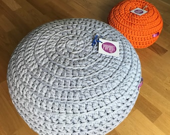 Stuffed Crochet Poufs Ottoman Soft cotton Filled with Polystyrene Beads unique gifts