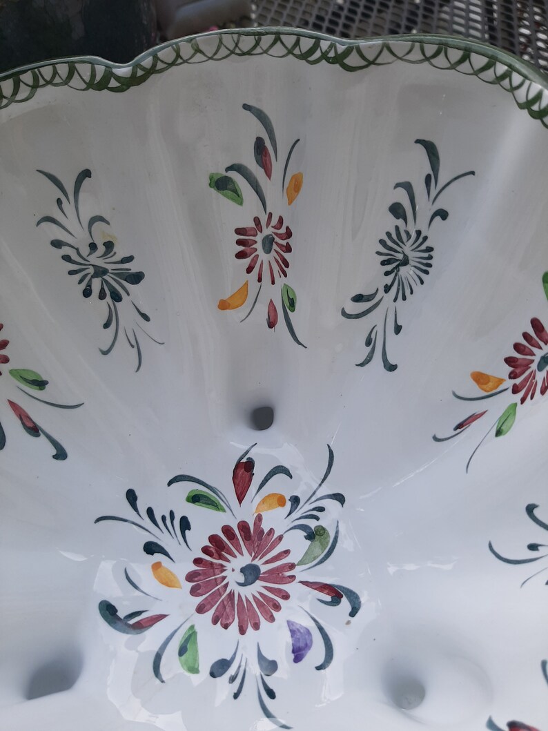 Footed Table Bowl Made in Portugal Beautiful Oiece From RC&CL Etsy