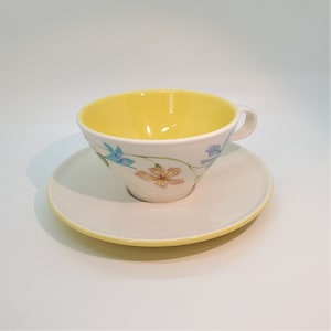 Vintage 1 Teacup and saucer - Iroquois Ben Seibel, &quot;Sleepy Hollow&quot; Pattern 1960&#39;s