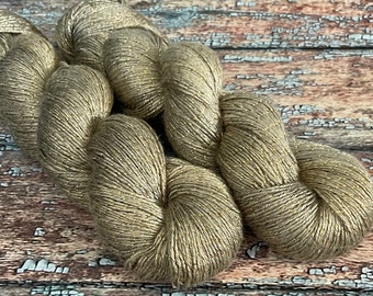 Sparkling Bamboo- Sand Between My Toes- Fingering Weight Bamboo Metallic. Free Shipping!