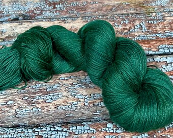 80/20 Bamboo Wool - Fingering Weight - Emerald - Free Shipping!