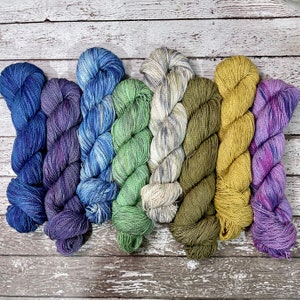 Mercerized Cotton Ripple- Lace Weight Yarn for Knitting, Crocheting, Weaving. Free Ship.