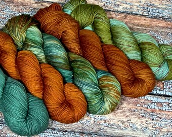 Squish Dyet Sport Weight - Ultra Fine Superwash Merino! - Assorted Matched Colors - Turkish - Free Shipping!