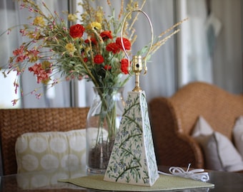 Handmade stoneware table lamp base