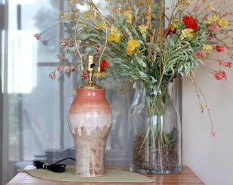 Southwest inspired handmade ceramic table lamp base