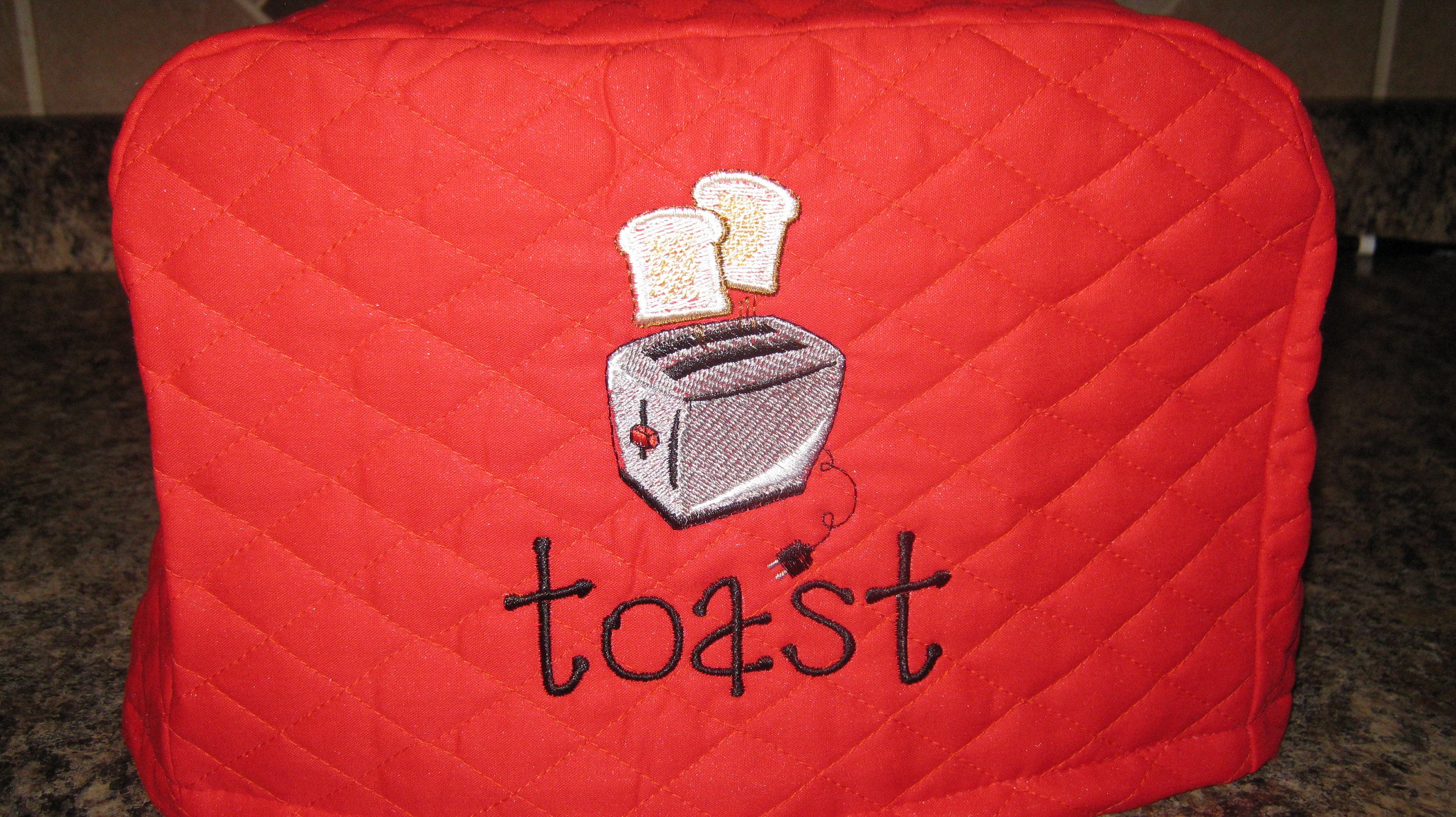 Toaster Cover 2 or 4 Slice Choose From Black Red Etsy