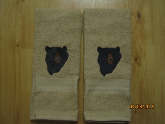 Black Bear Bath Towels