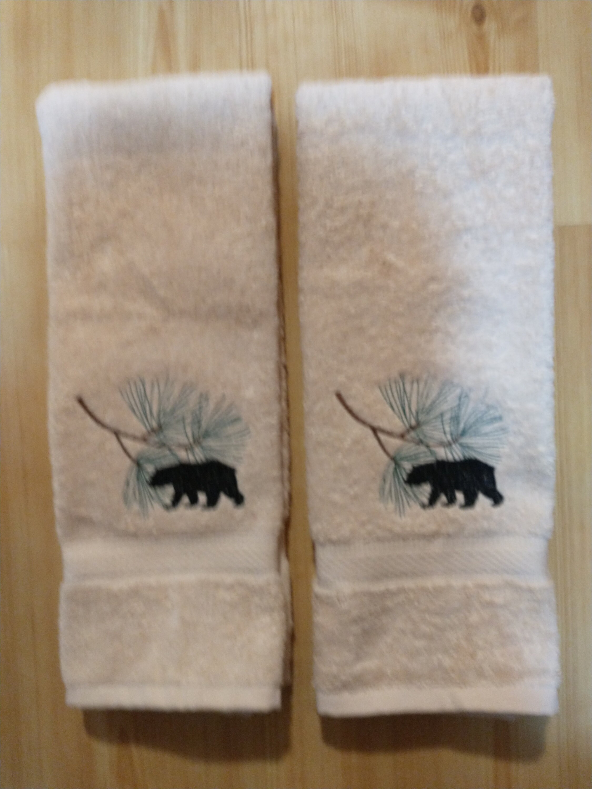 Black Tan Towel Etsy
