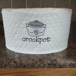 Oval Crock Pot,  Slow Cooker Appliance Dust Cover, ONLY Cream color