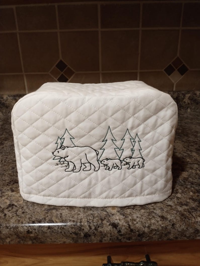 Tree Motif Toasters 2 or 4 Slice Black Bear & Cubs Toaster Cover - Etsy