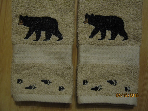 Black Bear Bath Towels