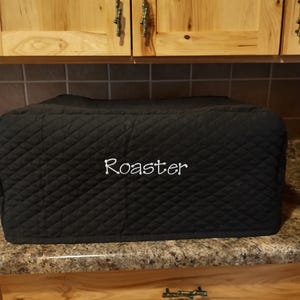 Quilted Appliance Cover for Large Electric Roaster, Choose Color & Plain or with Font