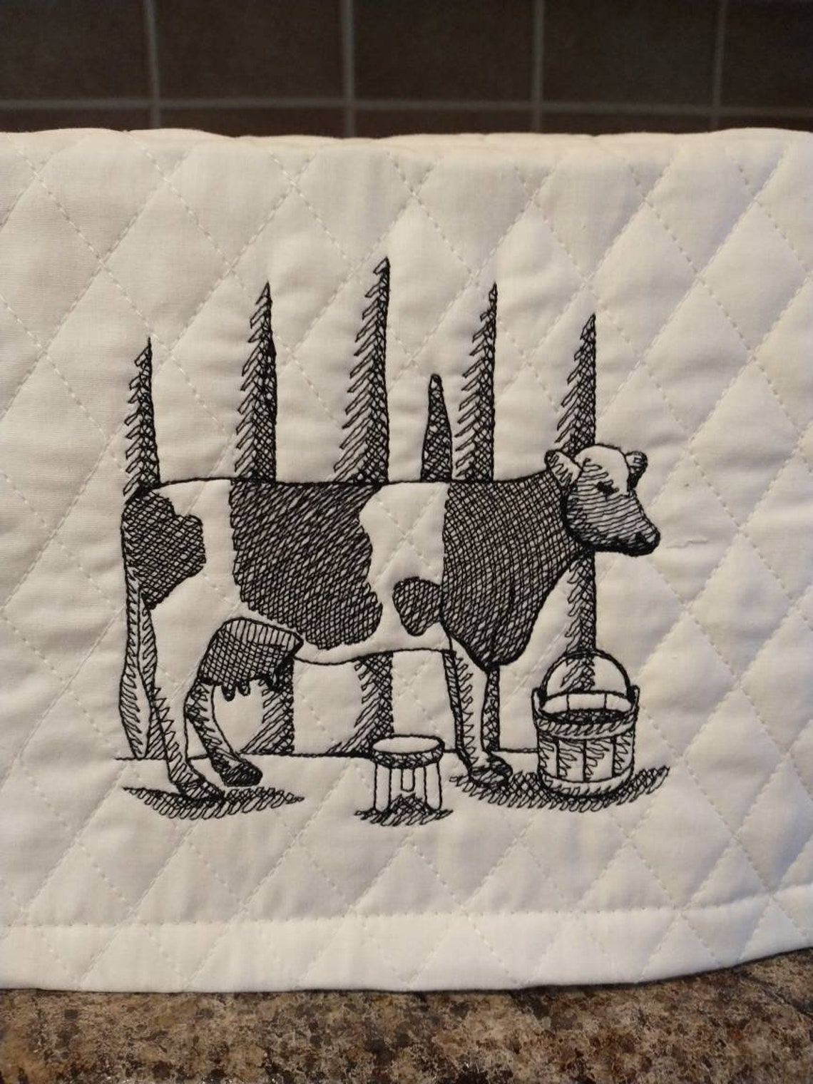 Toaster Cover 2 or 4 Slice with COW Design Etsy