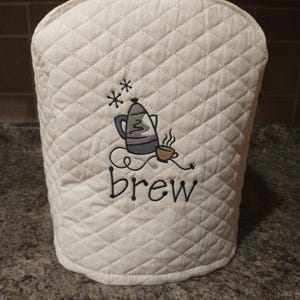Coffee Maker Covers for KEURIG & other Brands 5 sizes, 5 colors, 4 different designs, Will make to fit any Brand Coffee Maker