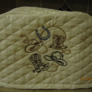COWBOY THEMED 2 or 4 slice small appliance toaster cover