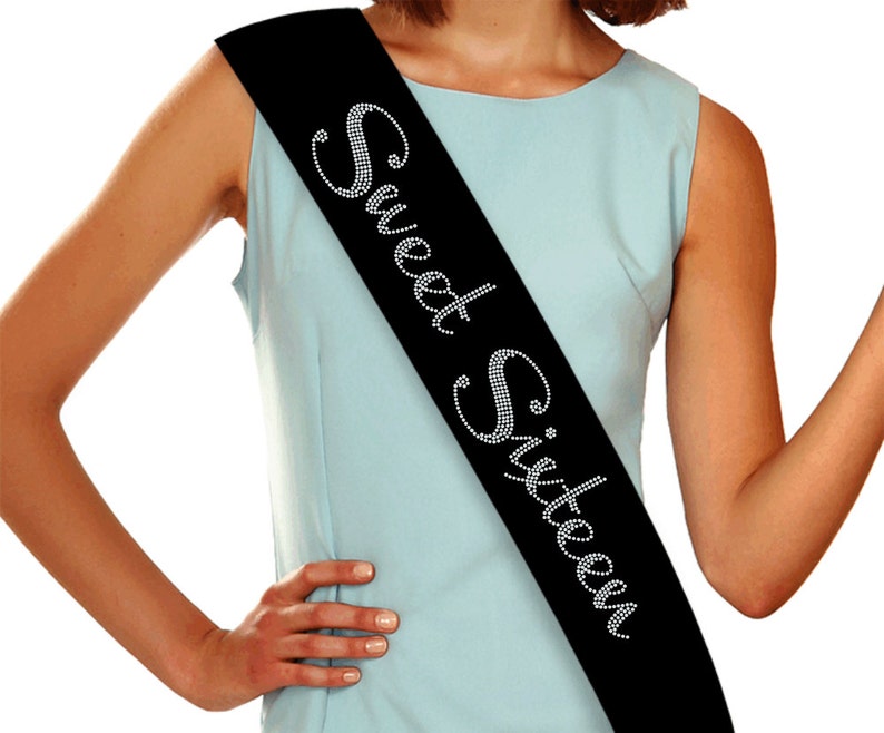 Sweet Sixteen sweet 16 Rhinestone Sash - Etsy