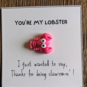 Carte de remerciement pour le homard. Vous êtes mon homard. Vous êtes génial. Bonne carte. Cadeau mignon. Cadeau d'amour. Amour relationnel. Cadeau d'amis. Motivation