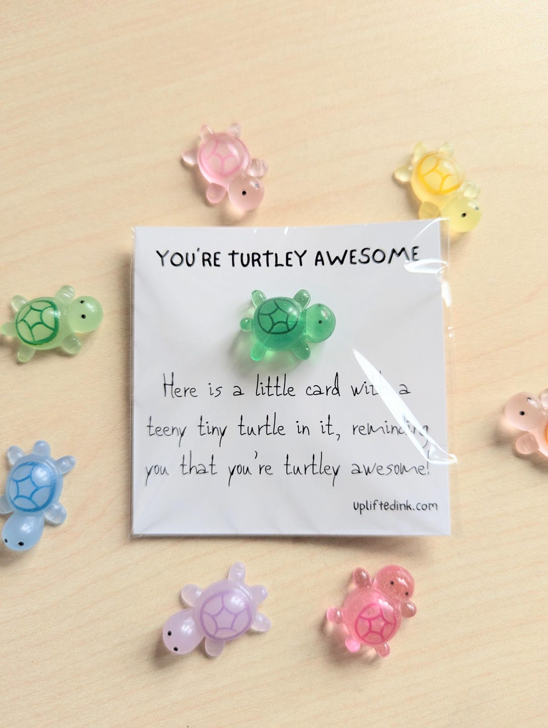 You're Turtley Awesome Card With Adorable Turtle Figurine – 2.6in Mini ...