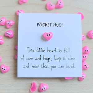 Pocket Hug Mini Card with Figurine – Thinking of You Gift, Encouragement Card, Tiny Hug for Friend, Uplifting Mental Health Support