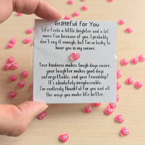 Tarjeta de agradecimiento por tu amistad – Mini tarjeta de agradecimiento para tu mejor amigo – Tarjeta de agradecimiento por tu apoyo