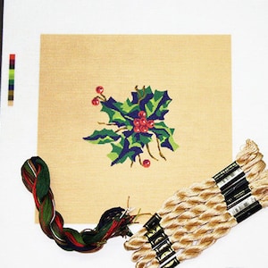 Needlepoint Kits, Christmas Needlepoint Kits, Needlepoint Xmas Kits, Needlework Christmas Kits, Holly Needlepoint Kits, Xmas Needlework