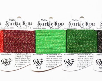 Petite Sparkle Rays, Rainbow Gallery Petite Sparkle Rays, Needlework Threads, Rainbow Gallery Threads, Metallic Yarns, Needlepoint Threads