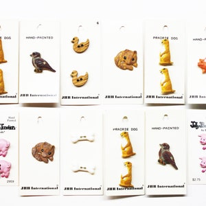 Buttons For Scrapbooking, Animal Buttons, Prairie Dog Buttons, Pigs Buttons, Bird Buttons, Duck Buttons, Crafts Buttons, Dog Buttons, Button