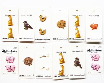 Buttons For Scrapbooking, Animal Buttons, Prairie Dog Buttons, Pigs Buttons, Bird Buttons, Duck Buttons, Crafts Buttons, Dog Buttons, Button