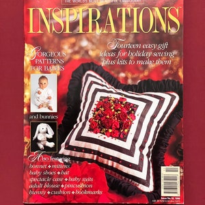 Inspirations Magazine Issue No. 10, 1996, Embroidery Pattern, Stuffed Animals Instructions, Beautiful Handwork Designs With Patterns, Crewel