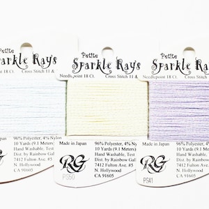 Petite Sparkle Rays Thread, Rainbow Gallery Petite Sparkle Rays Thread, Rainbow Gallery Threads, Cross Stitch Threads, Needlework Threads