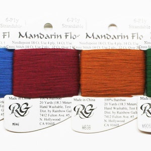 Mandarin Floss, Rainbow Gallery Mandarin Floss, Bamboo Floss, Rainbow Gallery Threads, Cross-Stitch Threads, Embroidery Floss, Needlework