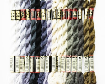Perle Cotton Skeins, Perle Cotton #5, Perle Cotton Size 5, DMC Perle Cotton, Embroidery, Cross-Stitch Threads, Needlework Threads, Yarns