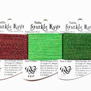 Petite Sparkle Rays, Rainbow Gallery Petite Sparkle Rays, Needlework Threads, Rainbow Gallery Threads, Metallic Yarns, Needlepoint Threads