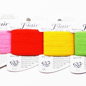 Flair Thread 3.25 Each, Rainbow Gallery Flair, Tubular Threads, Rainbow Gallery Threads, Needlework Thread, Cross-Stitch Threads, Embroidery