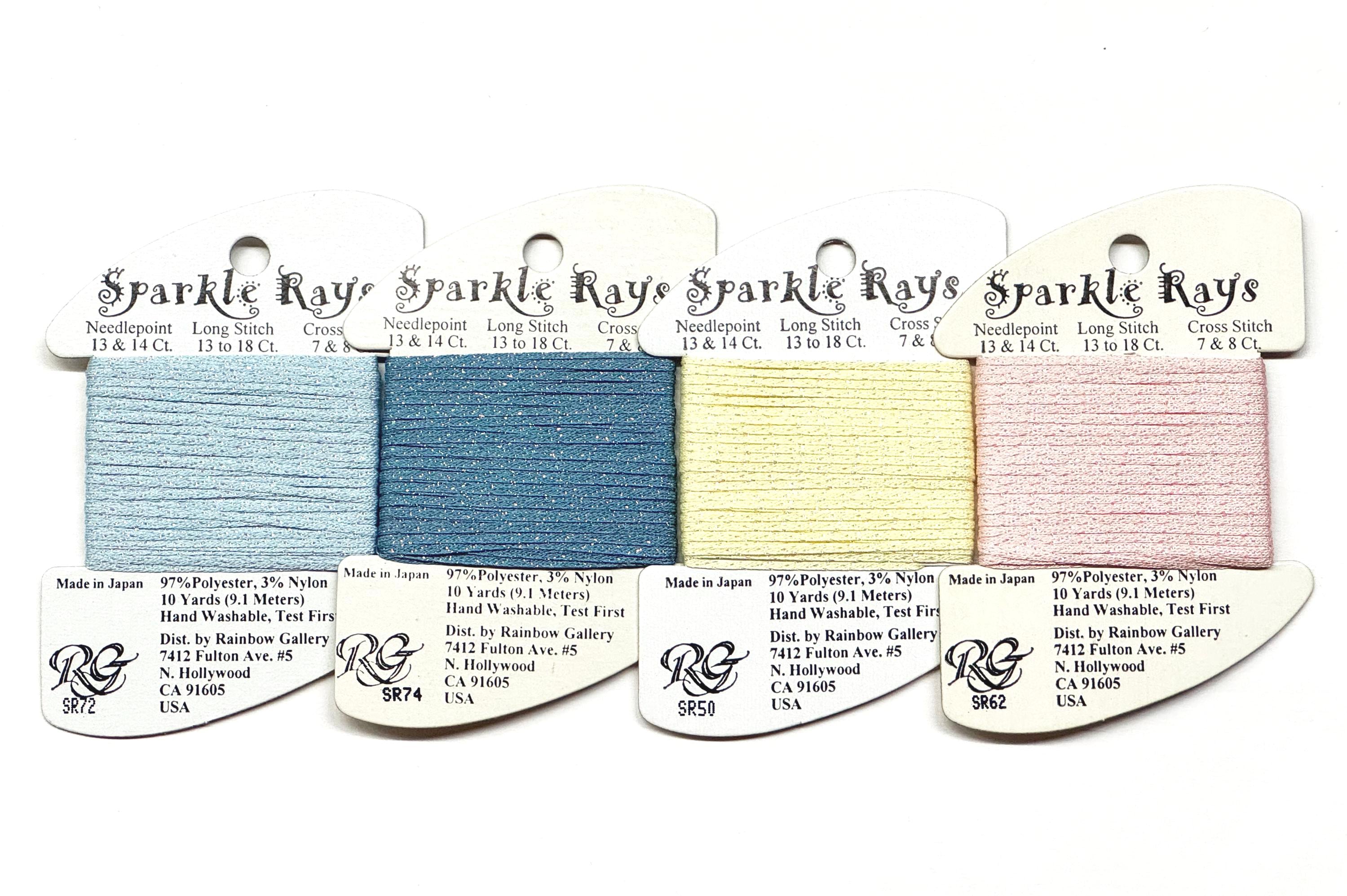 Sparkle Threads Sparkle Rays Thread 5.75 Each, Rainbow Gallery Sparkle Rays, Needlework ...