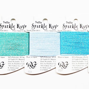 Petite Sparkle Rays Thread, Rainbow Gallery Petite Sparkle Rays, Ribbon Threads, Rainbow Gallery Threads, Needlework Yarns, Metallic Yarn