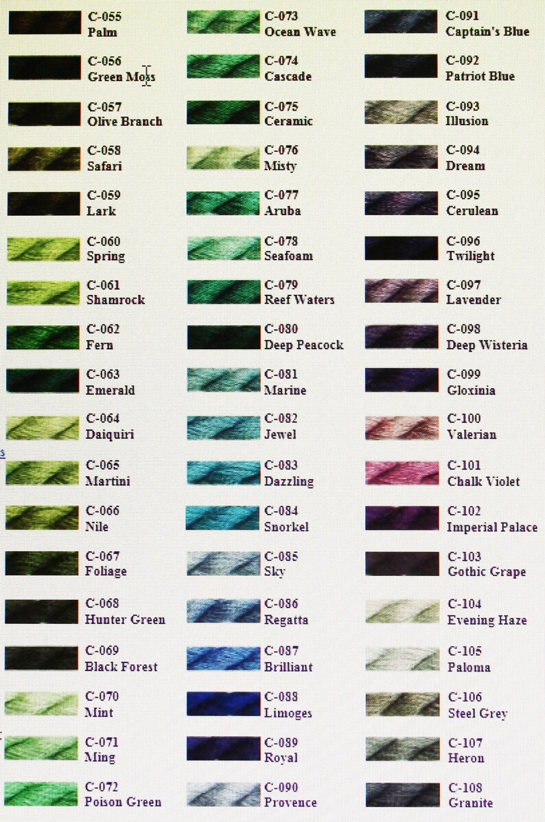Needlework Silk Yarns Silk Yarns Wiltex Vineyard Silk Yarn Classic Vineyard Silk Thread Vineyard Silk Classic 5.80 Each Silk Threads
