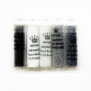 Miyuki Glass Seed Beads 11/0, Japanese Seed Beads, Glass Rocaille Beads, Needlework Seed Beads Size 11, Jewelry Making Supplies, Seed Beads