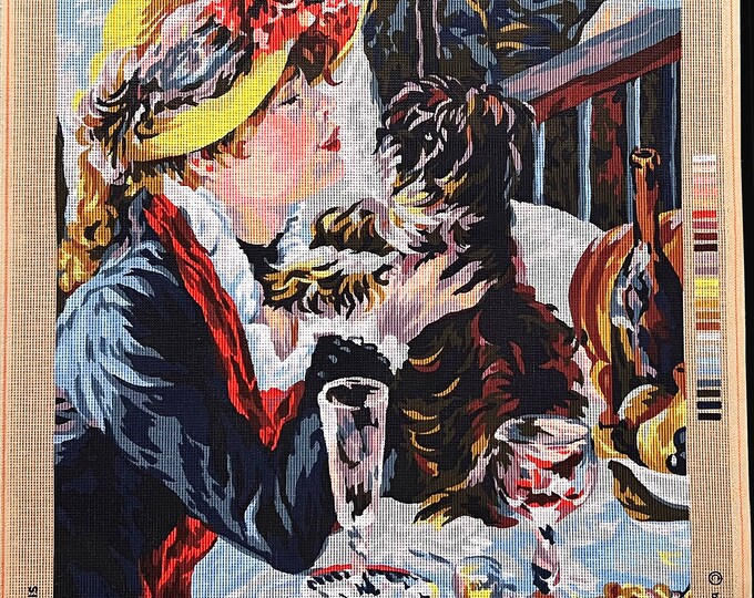 Royal Paris La Femme Au Chien Needlepoint Canvas, European Needlepoint