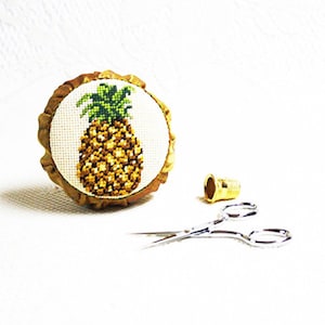 Pincushions, Pineapple Pincushion, Quilting Supplies, Sewing Tools, Pins & Needles, Fabric Pincushions, Hand-Stitched Pincushion, Pineapple